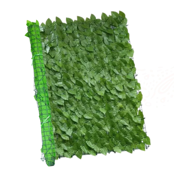 Malla de hojas verde claro 2x1m
