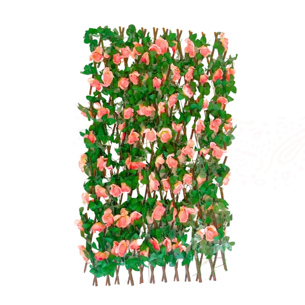 Valla artificial de rosas 2x1m