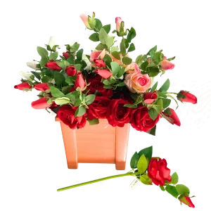 Rosa y capullo varita
