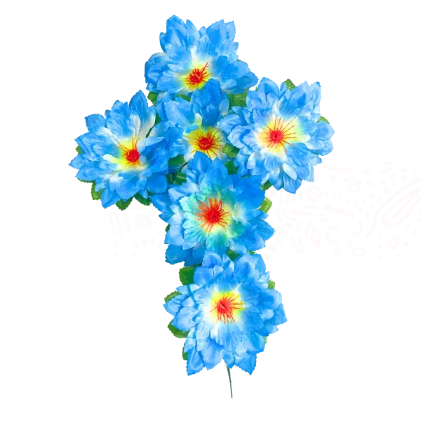 Cruz de flores sencilla
