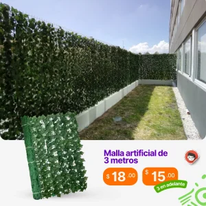 Malla de hoja artificial 3x1m para exteriores