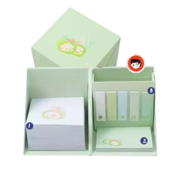 Caja de Post It con portalápices