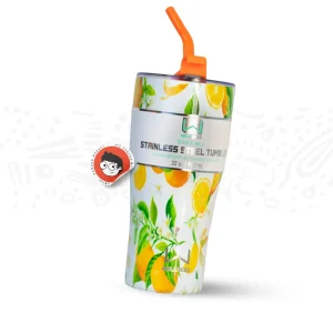 Termo 900 ml Marmol Wellness con pajilla