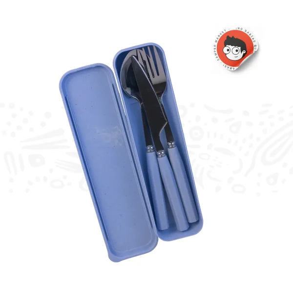Set De 3 Cubiertos Con Depósito