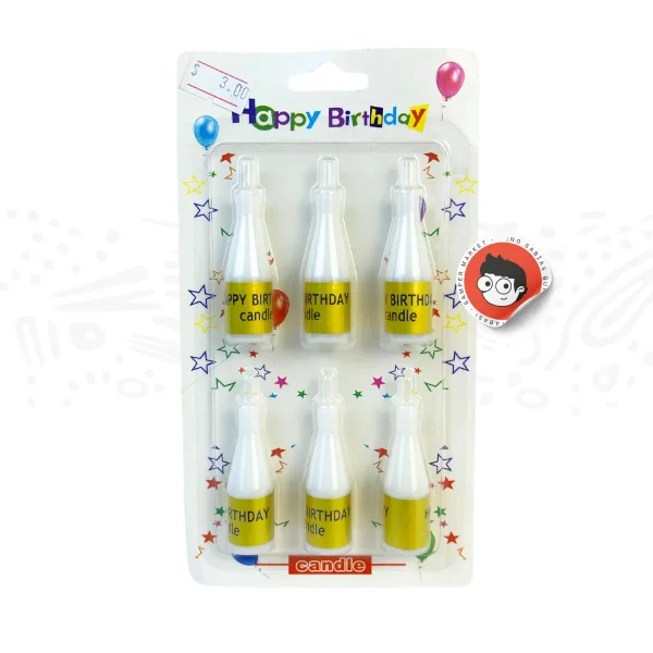 Set De 6 Velas Botellas Cumpleaños - Imagen 2