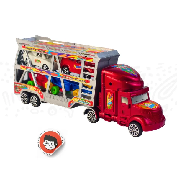 Juguete Rastra Con 4 Carritos