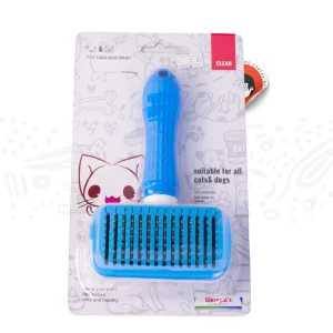 Cepillo Para Mascotas con botón para quitar pelo