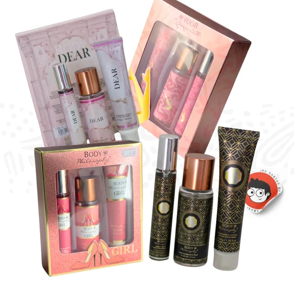 6 minikits de perfume, crema y splash - Imagen 2
