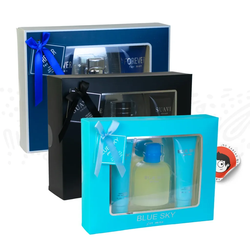 3 Sets de perfume, crema y shower gel