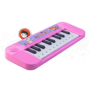 Piano De Juguete Baterías 26cm rosado y celeste