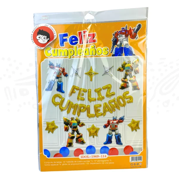 Paquete Globos Transformers