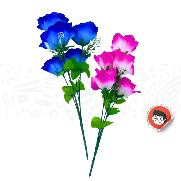 Docena de ramos de rosa 5 pcs 40cm - Imagen 3
