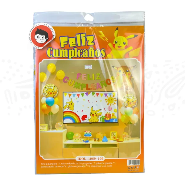 Paquete De Globos Pikachu