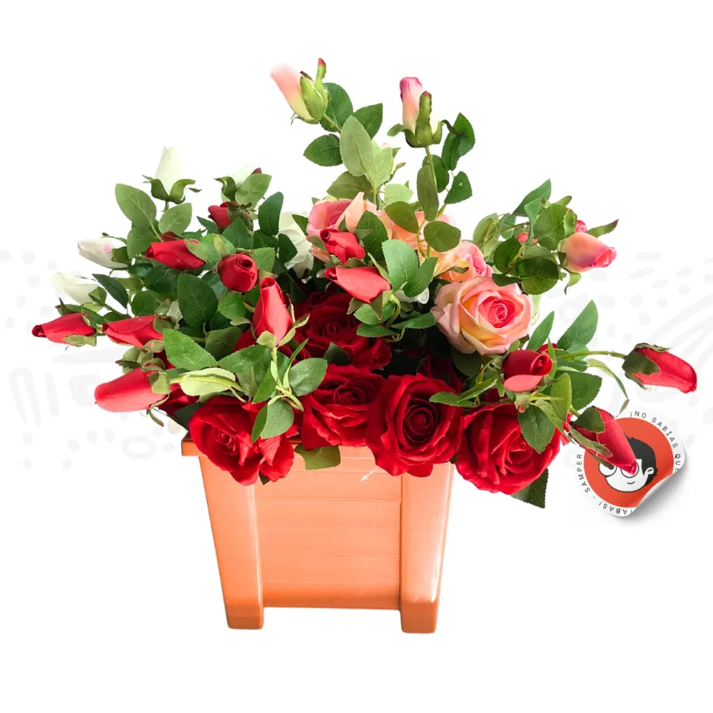Docena de rosa con capullo 47 cm