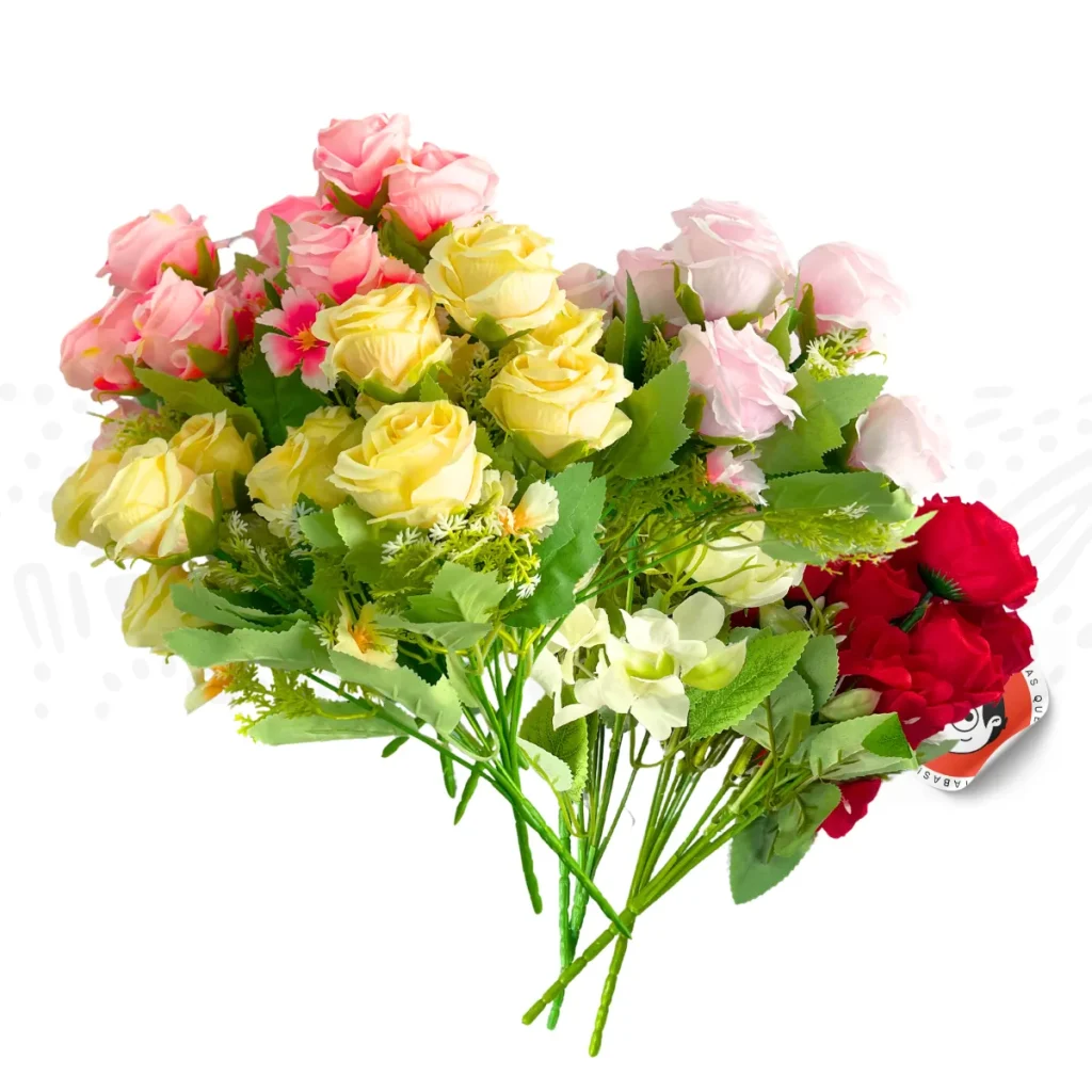 Docena de ramitos de rosa 5 pcs 32cm