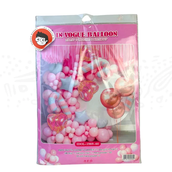 Paquete Globos Estrella Corazon Baston