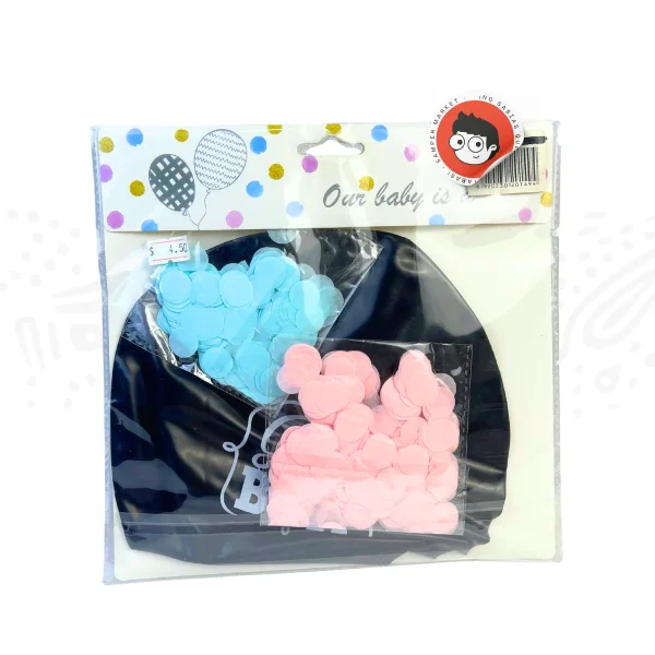Set de globos confetti revelacion