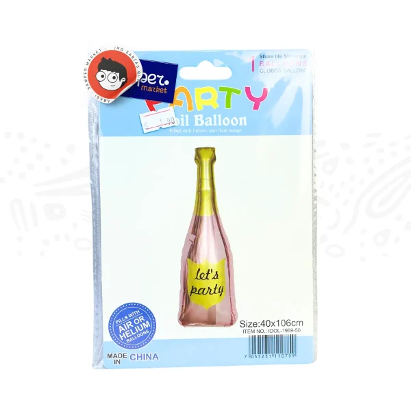 Globo Botella Lets Party 106cm