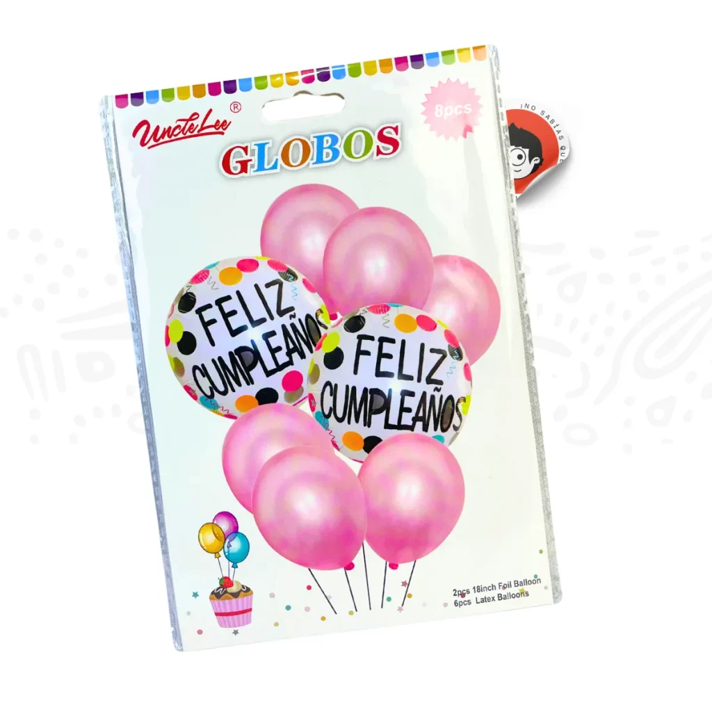 Globos Feliz Cumpleaños 8pcs