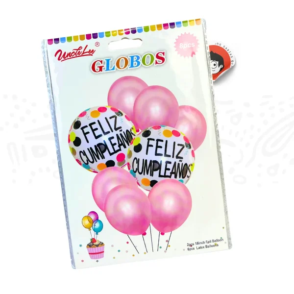 Globos Feliz Cumpleaños 8pcs