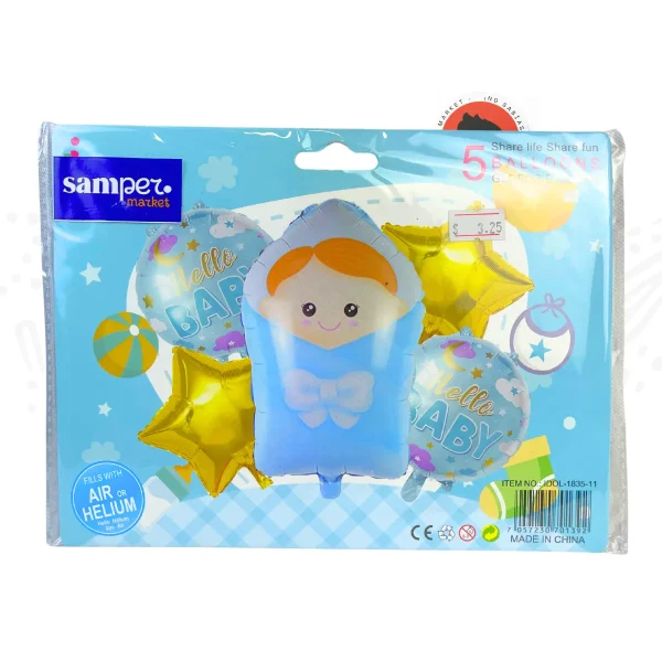 Set De Globos 5 Pcs Baby Shower - Imagen 2