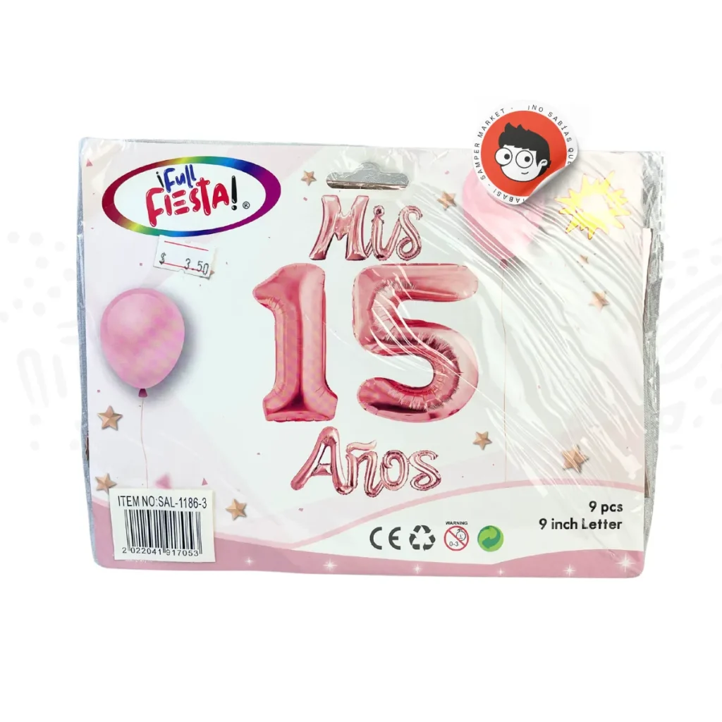 Set De Globos Mis 15 Años Rosado