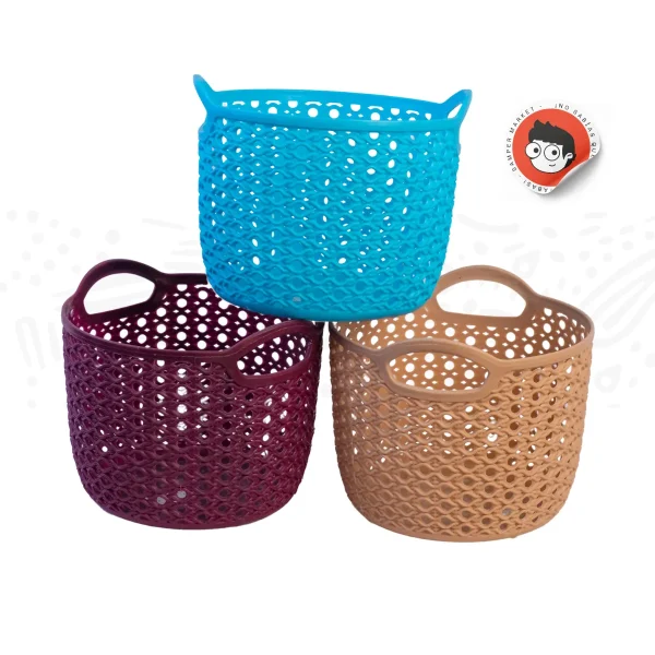 Cesta De Mimbre Plástica 9cm