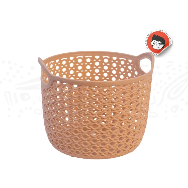 Cesta De Mimbre Plástica 9cm - Imagen 2
