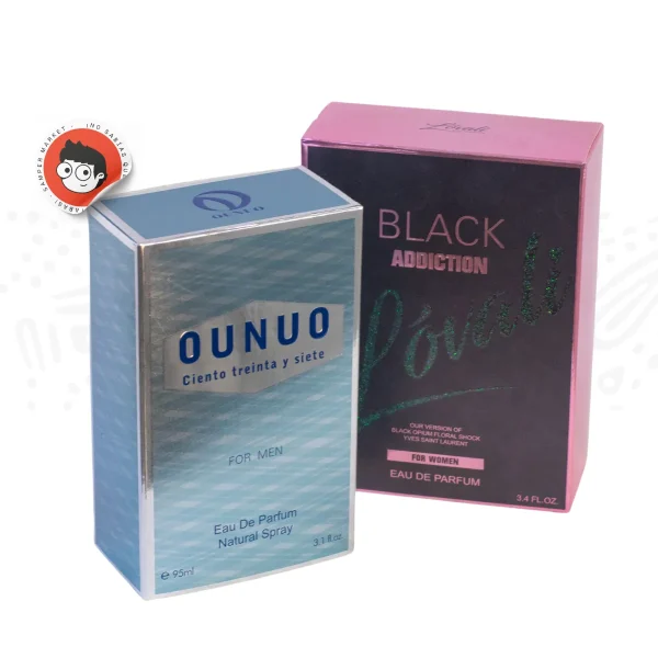 2 perfumes de 100 ml para dama o caballero