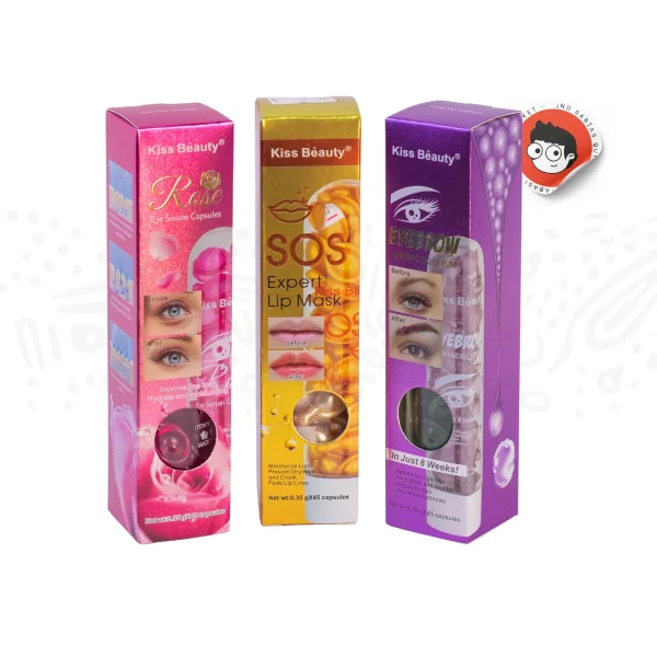 Kit de 3 serums faciales: Ojeras, cejas y labios