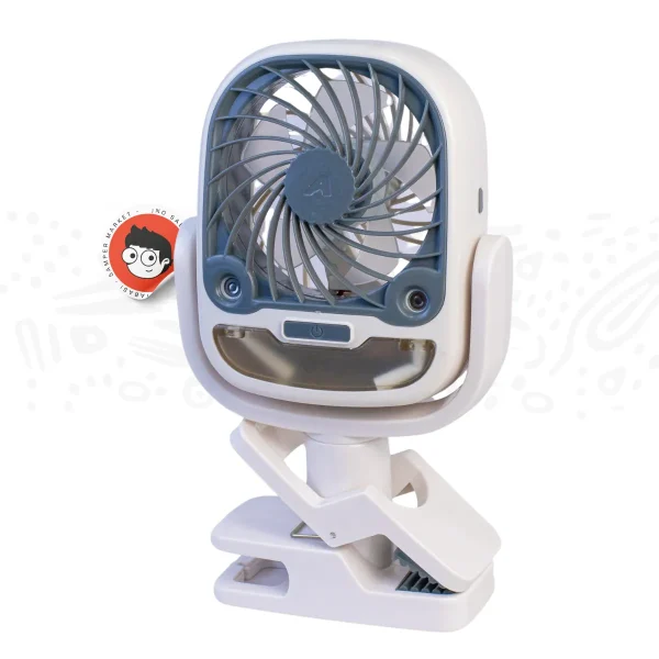 Ventilador recargable con humidificador