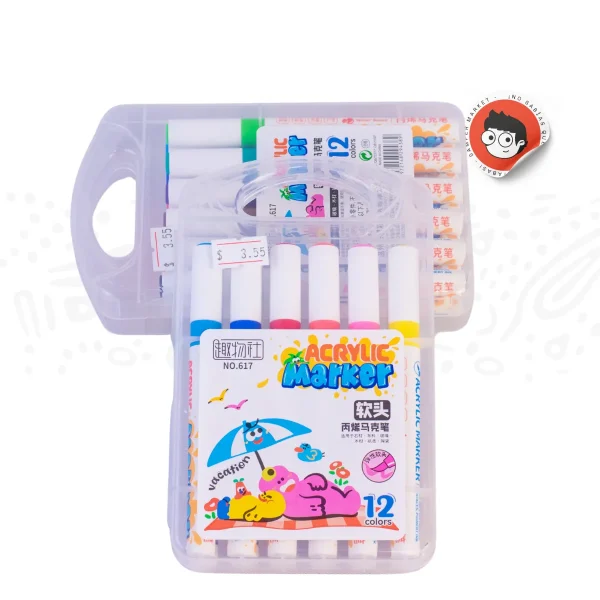 2 sets de plumones acrílicos de 12 colores - Imagen 3