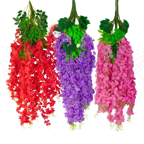 Docena de Wisteria colgante de 3 ramas