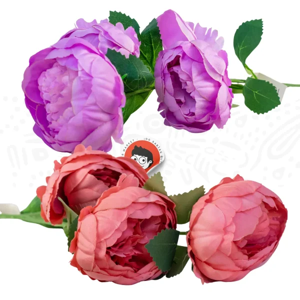 Vara de 3 peonias 66cm - Imagen 3