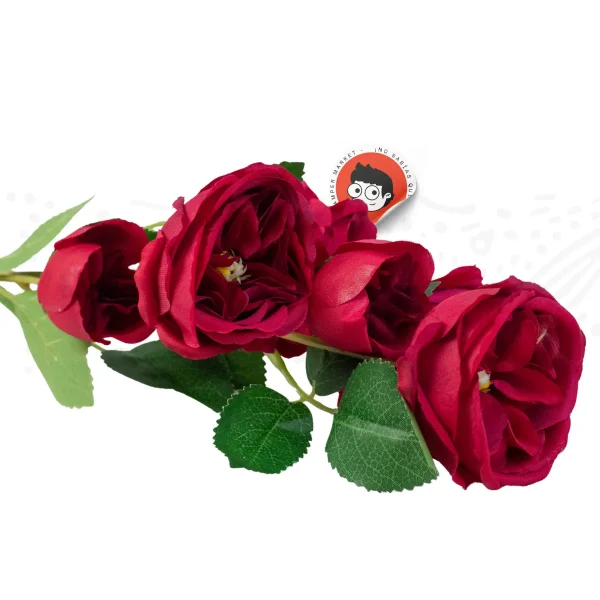Vara de 6 peonias y capullo 60cm - Imagen 2