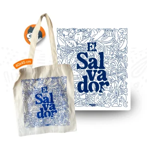 Tote bag de tela de manta clásica 40x45cm - El Salvador