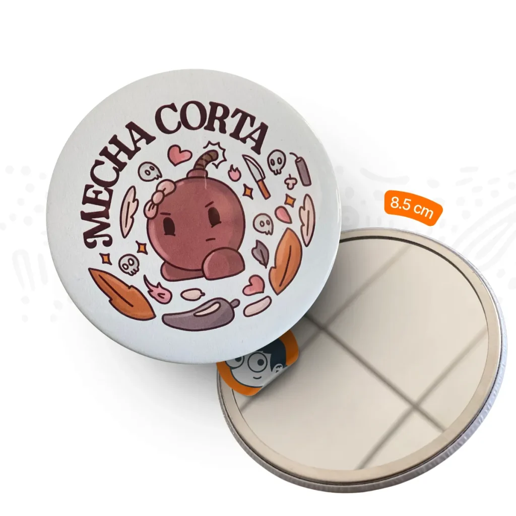 Espejo de bolsillo 3.5 pulgadas - Mecha Corta