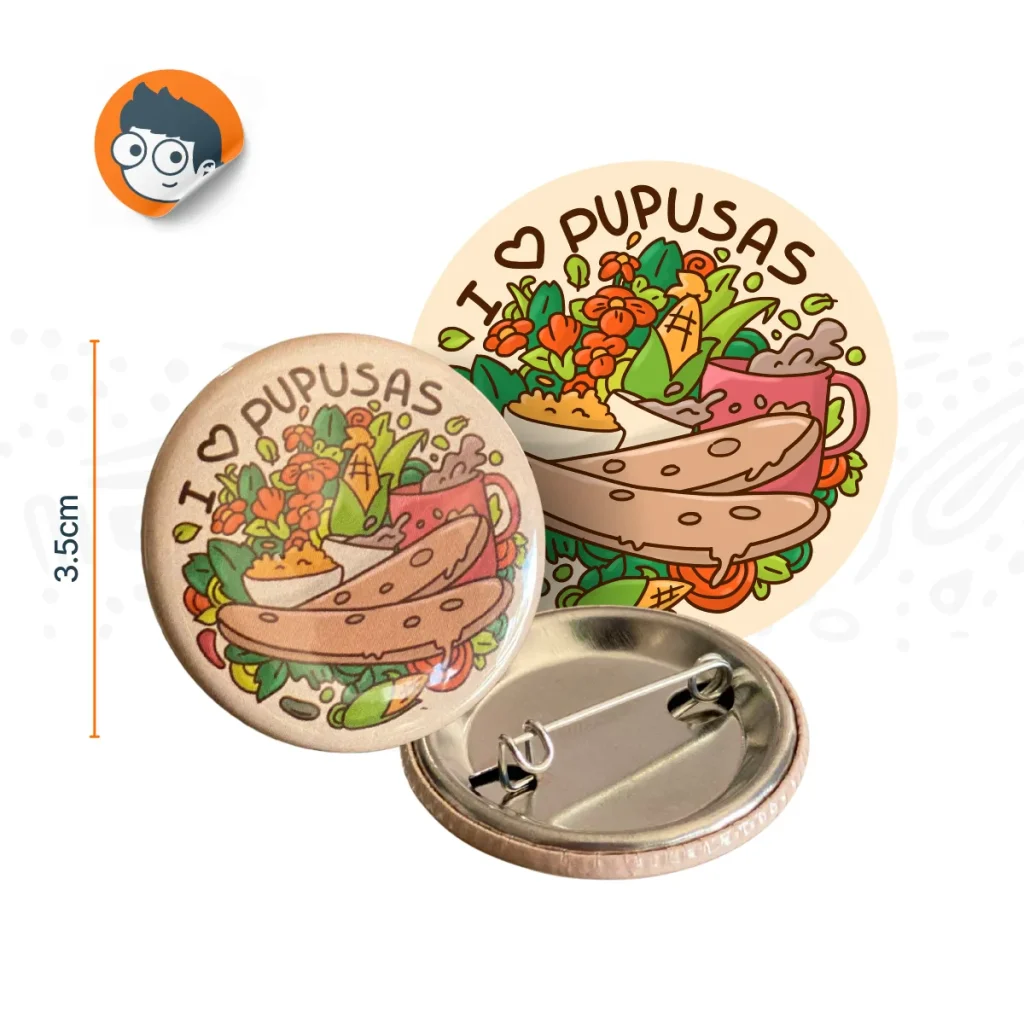 Botón 1.5 pulgadas - I love pupusas