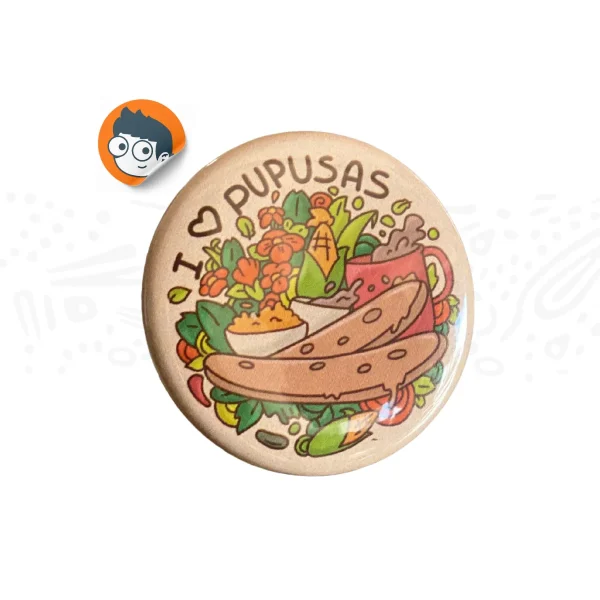 Botón 1.5 pulgadas - I love pupusas - Imagen 2