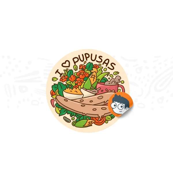 Botón 1.5 pulgadas - I love pupusas - Imagen 3