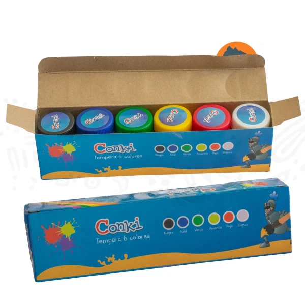 Témpera Conki (6 colores, 20 ml)