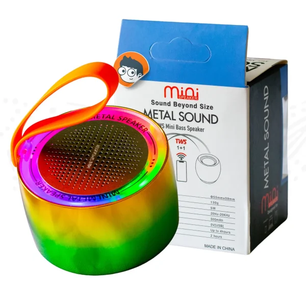 Mini Parlante Metal Sound Bluetooth con Luz LED