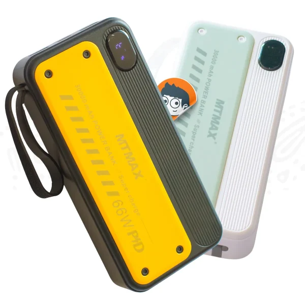PowerBank 30000 mAh 66W con Cables