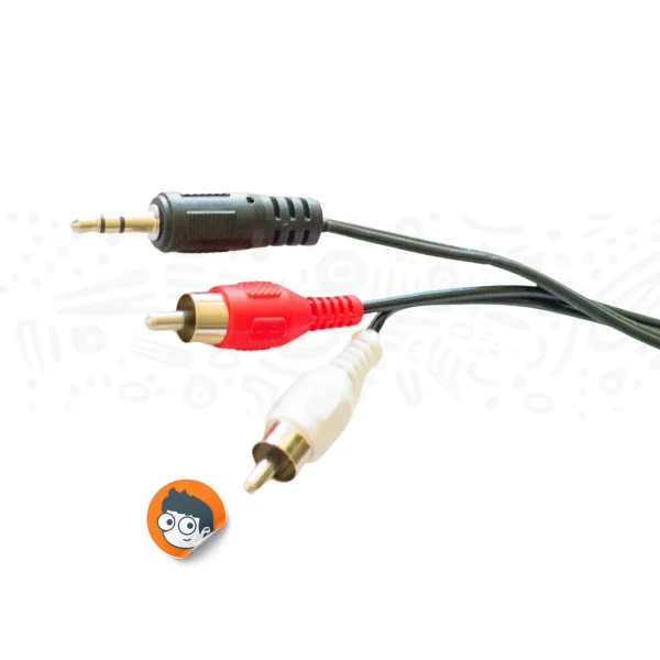 Cable de Audio Auxiliar Jack 3.5mm a 2 RCA - Imagen 3