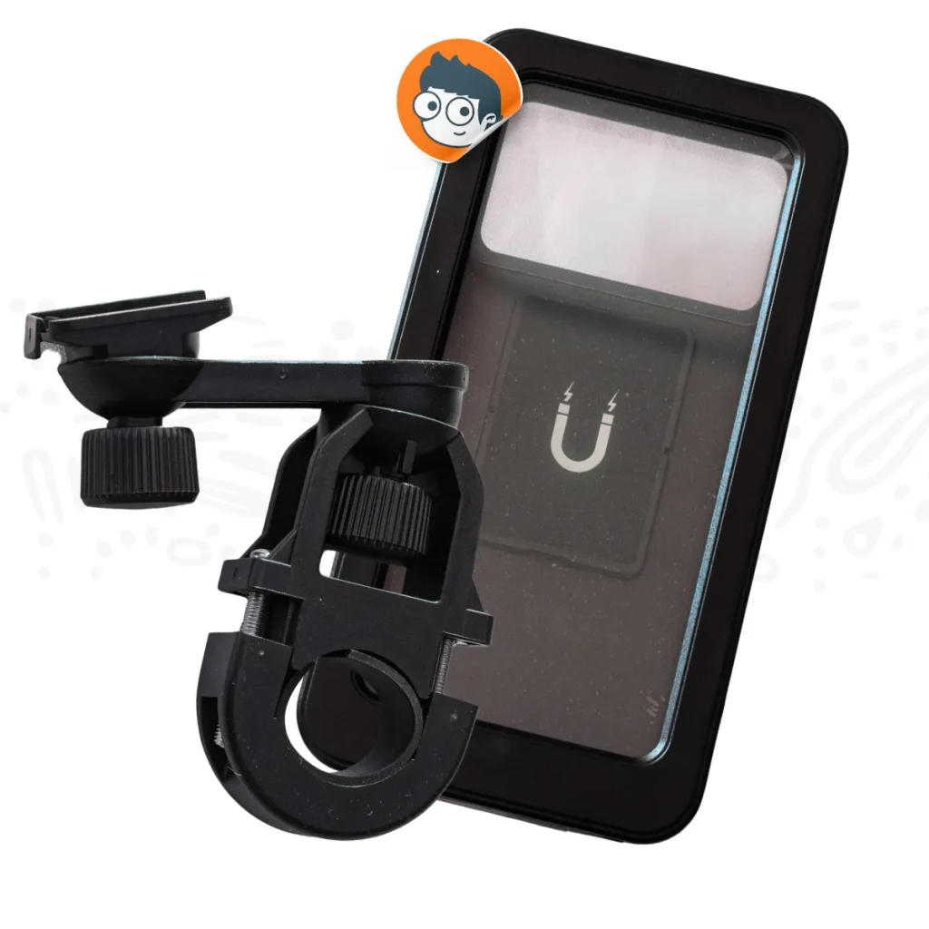Soporte para celular para moto con estuche cerrado magnético 360°